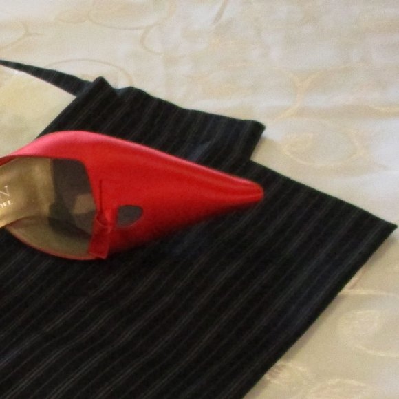 EXPRESS DESIGN STUDIO PINSTRIPE SLACKS (bl-wht) - Picture 14 of 15